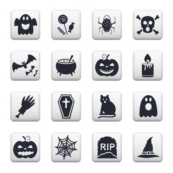 Halloween icon set vector — Stock Vector