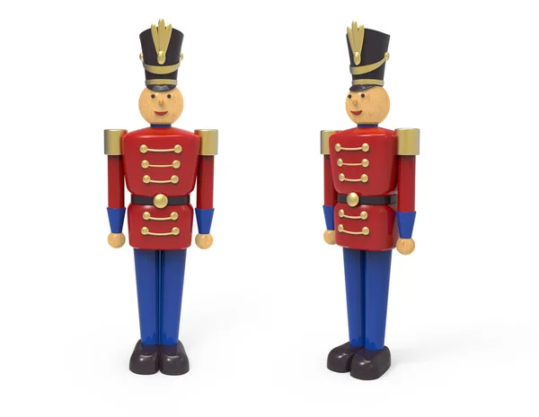 Boże Narodzenie vintage żołnierz drewniane zabawki. — Zdjęcie stockowe