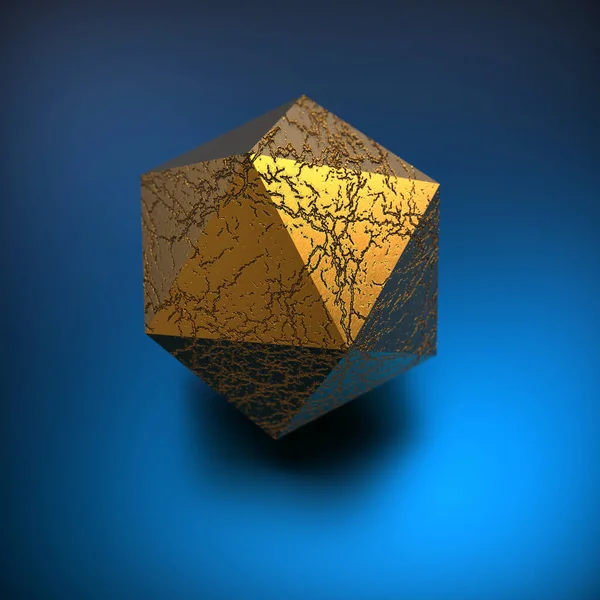 Geometrik şekilli 3B illüstrasyon