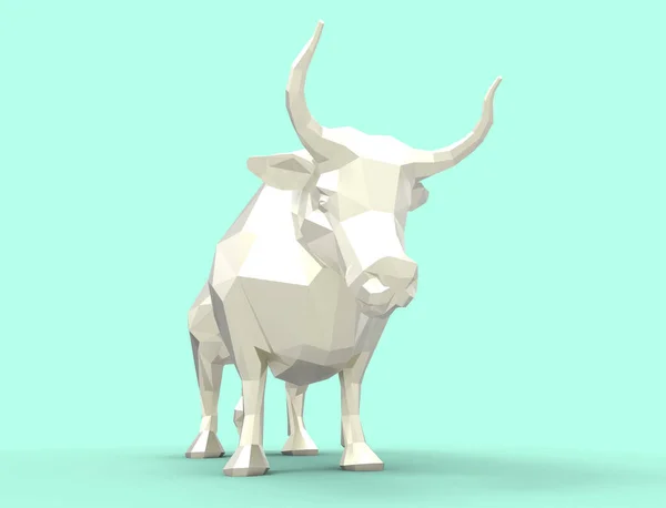 Illustrazione Toro Bianco Simbolo Del 2021 — Foto Stock