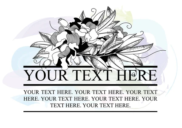 Beautiful Black And White Flowers On A Watercolor Background Ready Vector Clipart With Flowers This Will Beautiful Black And White Flowers On A Watercolor Background Ready Vector Clipart With Flowers This Will