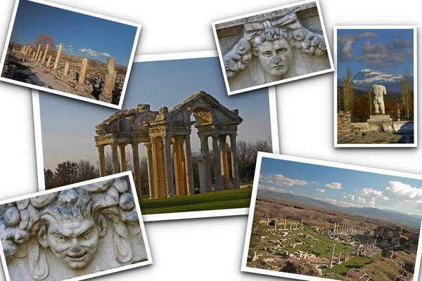 Turkei Aydn Karacasu Aphrodisias Antike Stadt Museum Collage Fotos — Stockfoto