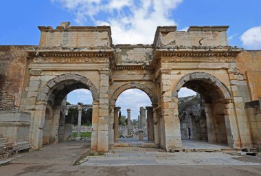Türkiye / İzmir / Selcuk 27 Şubat 2019 Roma döneminden antik Efes kentinden görüntüler.