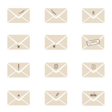 e-mail icons for original design.       clipart