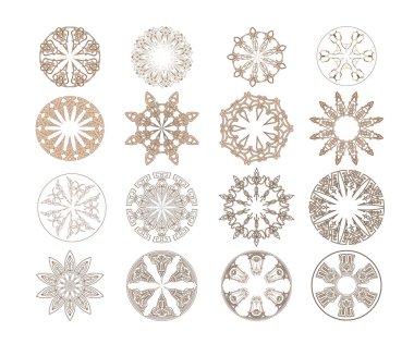 Soyut daire dantel süs vektör yaptı. Her türlü siteleri, özel edebiyat ve tatil için benzersiz geometrik şablon