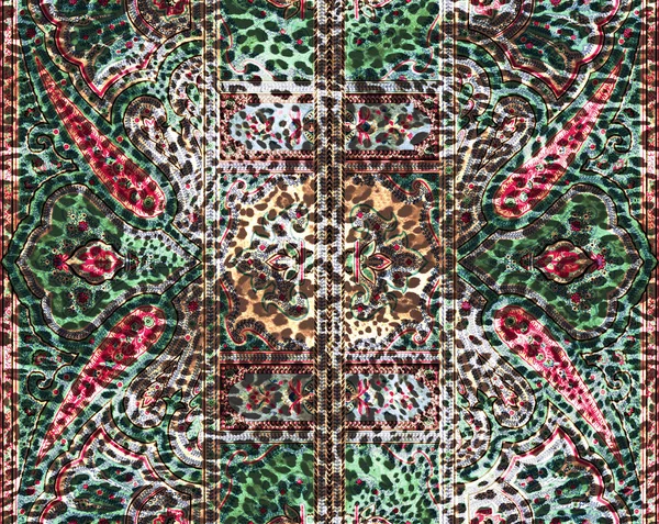 Paisley Desen Batik Tarzında Vintage Arka Plan Güzel Çok Renkli — Stok fotoğraf