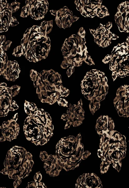 Rose mit Leopardenfell — Stockfoto