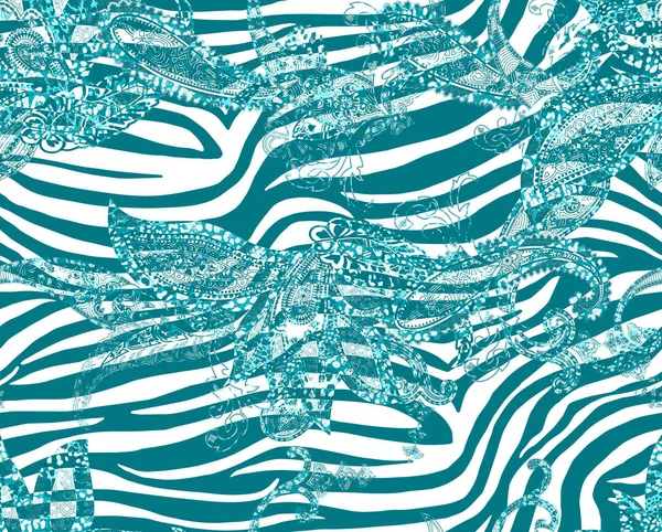 Zebra padrão seda cachecol design moda têxtil — Fotografia de Stock