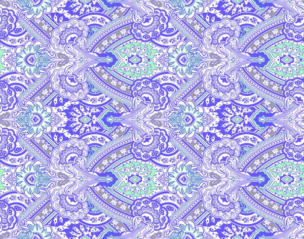 Seamless contrast pattern with ornate paisley — Stock Photo, Image