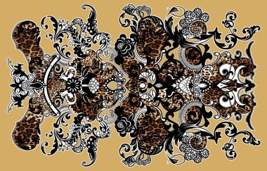 Hayvan derisi desenli Paisley.