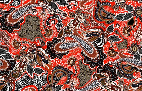 Stampa moda per vestiti. Modello di paisley etnico senza cuciture . — Foto Stock