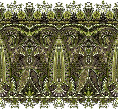 Paisley deseni. Hint halı paisley süs deseni.