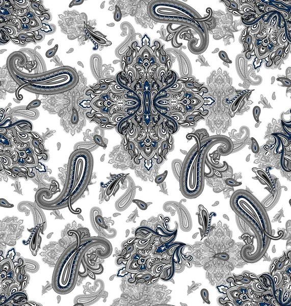 Fashion print for clothes. Seamless ethnic paisley pattern. — Stock Photo, Image