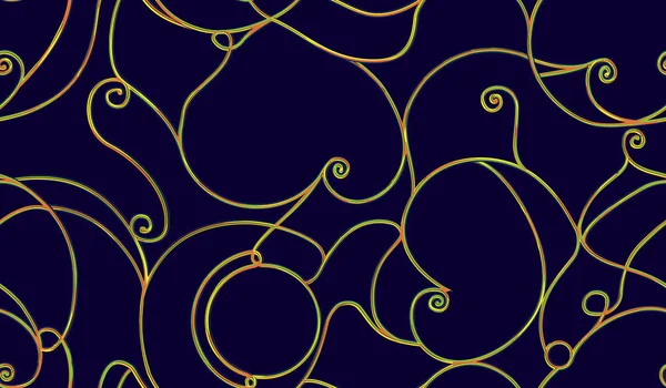 Abstrakt färgglada hand skissade Swirls mönster — Stockfoto