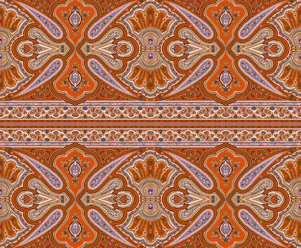 Paisley pattern. Indian rug paisley ornament pattern.