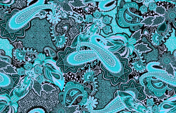 Estampado de moda para ropa. Patrón paisley étnico sin costuras . — Foto de Stock