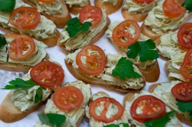 Atıştırmalıklar, lezzetli sağlıklı gıda Sağlık için. Tatil aperatifler