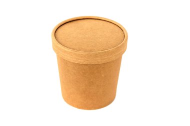 Kraft Gıda ambalajlama için karton kutu. Çay, kahve, tahıl, yoğurt. Beyaz arka plan üzerinde izole