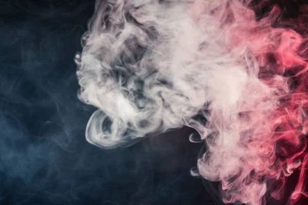 Colorful Smoke Black Background Red White Colors Beautiful Textural Background — Stock Photo, Image