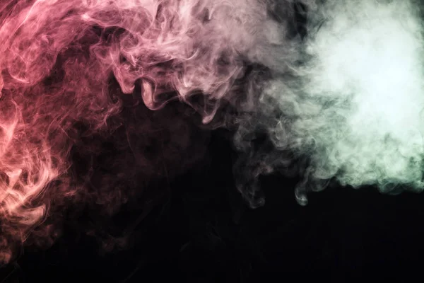 Fumo Colorato Sfondo Nero Concetto Uno Spettacolo Luci Concerto Musicale — Foto Stock