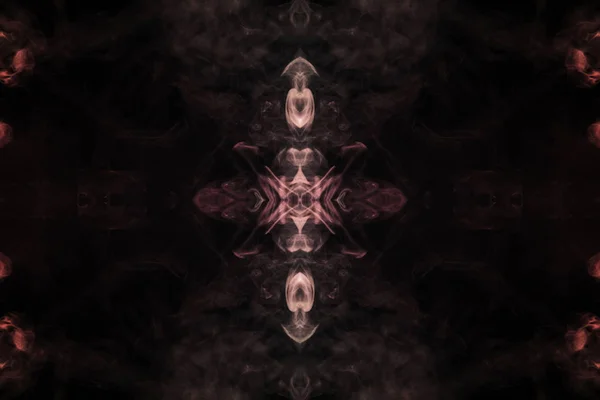Abstracte Dikke Gekleurde Rook Een Zwarte Achtergrond Met Een Monster — Stockfoto