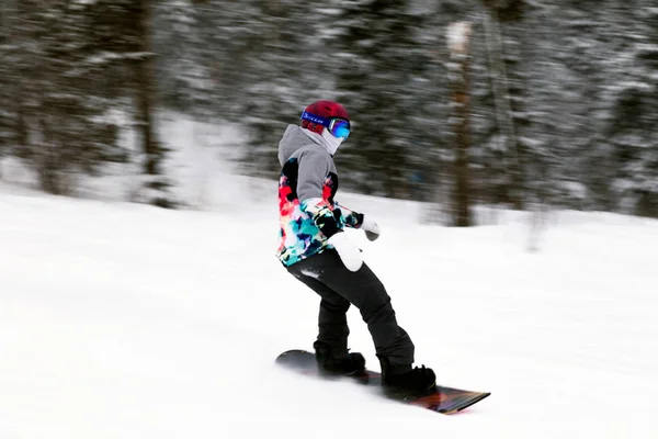 Rusya, parlak sp Shoriya 2018.11.18 profesyonel snowboarder — Stok fotoğraf