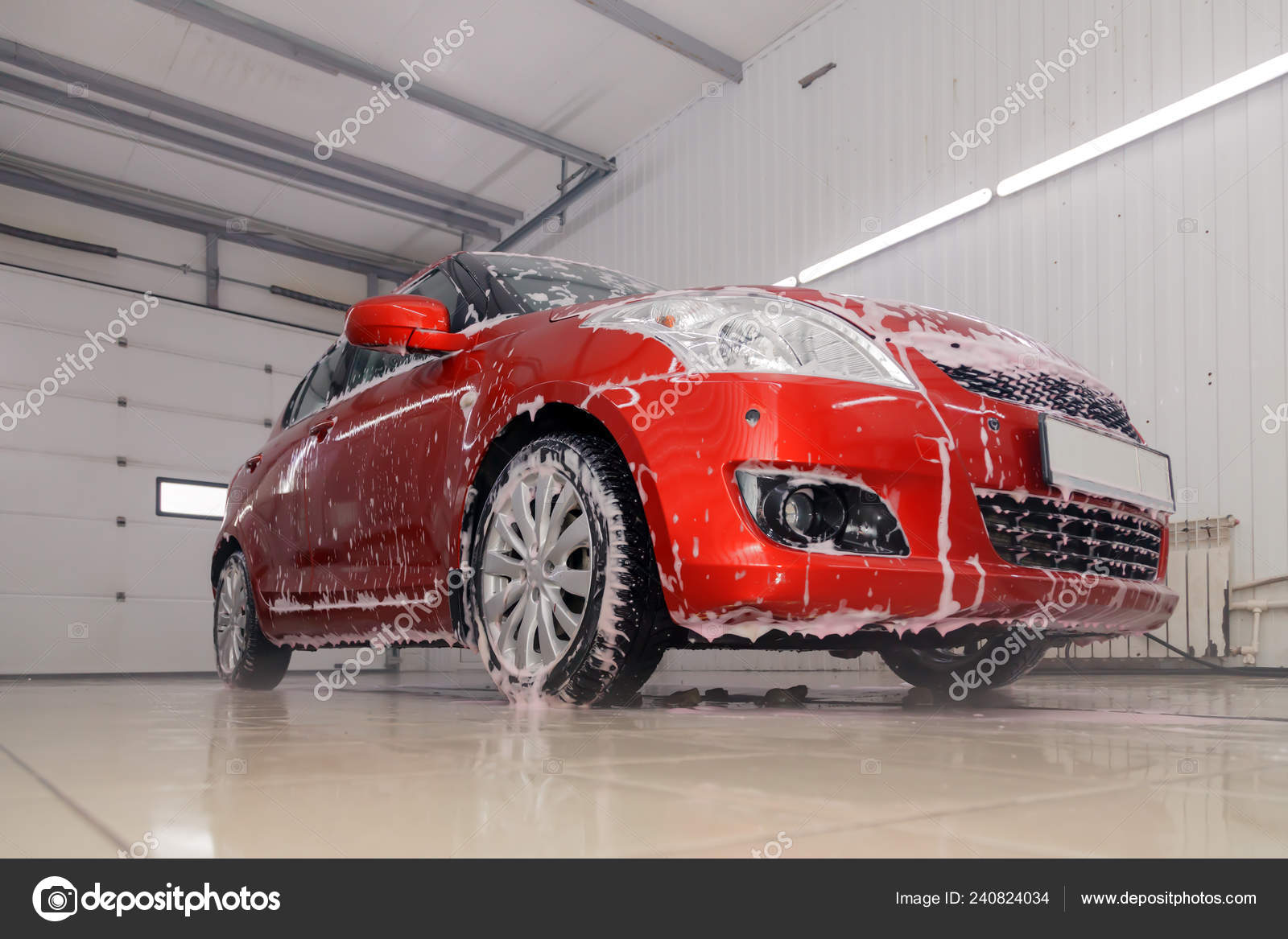 Russia Kemerovo 2019 Suzuki Swift Bright Red Small Car Car