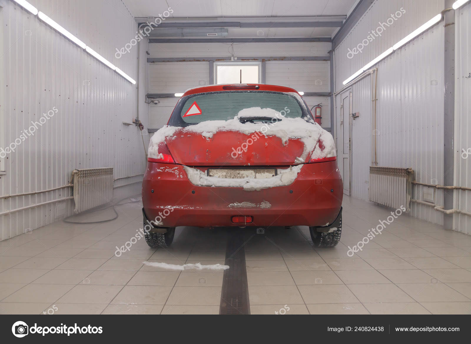Russia Kemerovo 2019 Back Suzuki Swift Bright Red Small Car