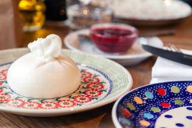 Yuvarlak renk closeup taze yerel İtalyan yumuşak yuvarlak buratta olmak