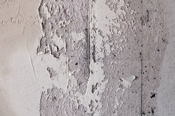 Pozadí textury. Šedá betonová stěna s hrubými švy, malta, — Stock fotografie