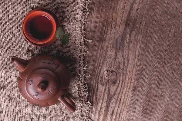 Delicious Kinesiska Grönt Tedrickande — Stockfoto