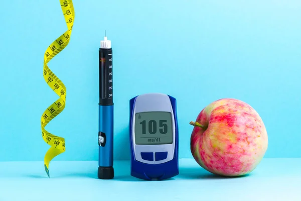 Conceito Estilo Vida Saudável Diabetes Diabético Desportivo Diabetes Açúcar Diabéticos — Fotografia de Stock