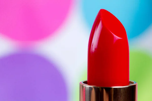 Lápiz Labial Rojo Cerca Cosméticos Para Mujer Para Maquillaje Profesional — Foto de Stock