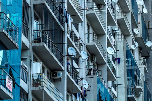 Batumi Georgië November 2018 Meerdere Verdiepingen Residentiële Gebouw Met Balkons — Stockfoto