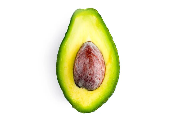 Geïsoleerde Avocado Een Witte Achtergrond Geïsoleerde Tropische Vruchten — Stockfoto