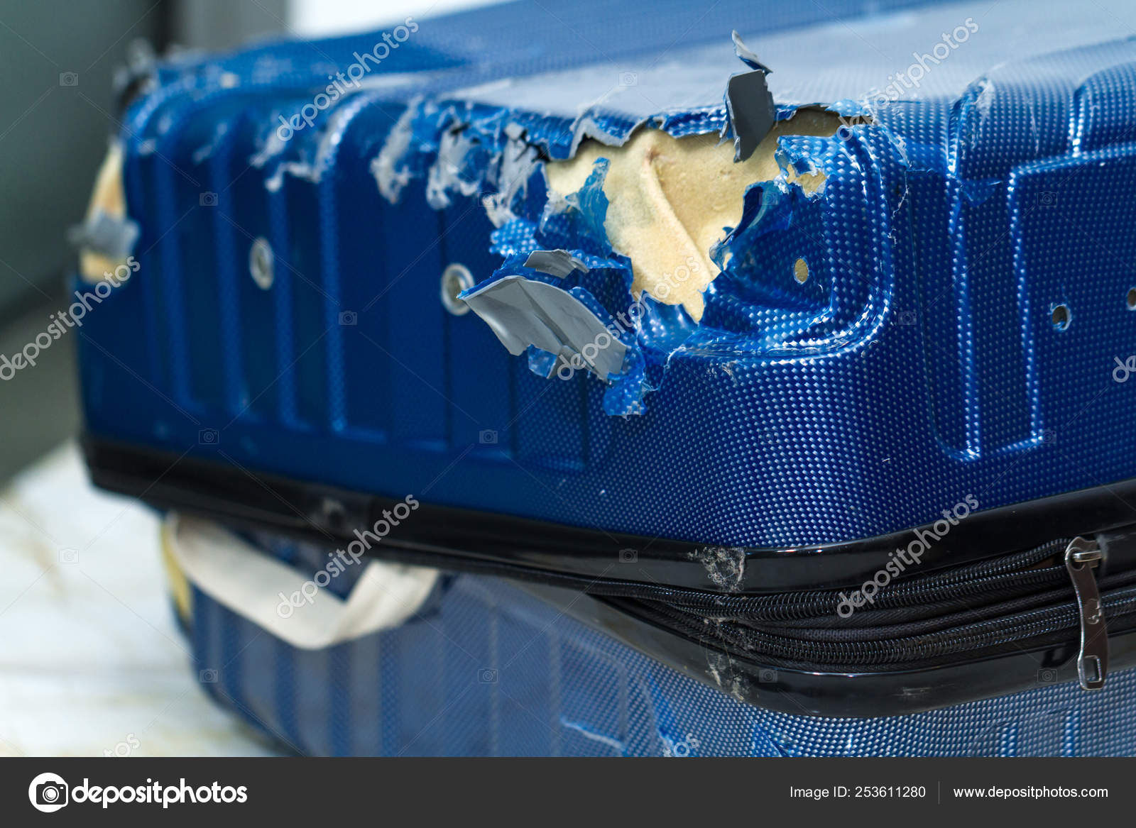 broken luggage wheel