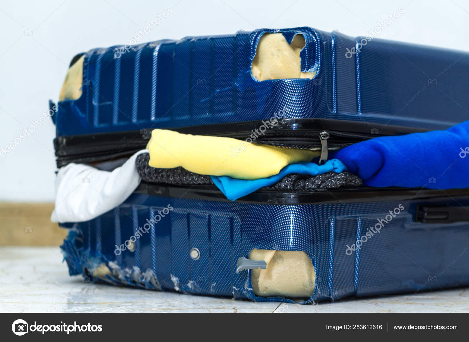 broken luggage
