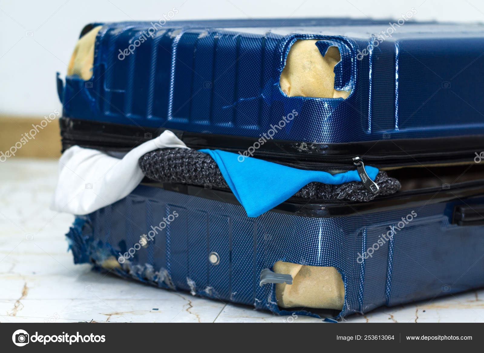 broken luggage