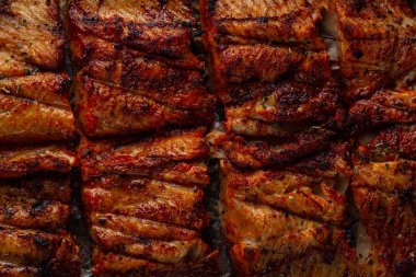 Taze balık ızgara doku. Izgara somon