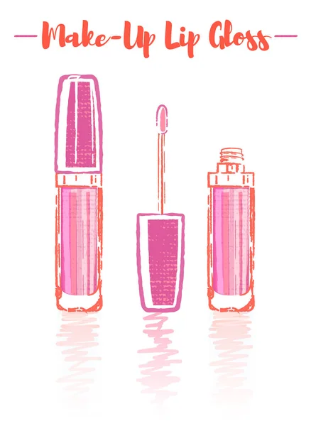 Lápiz Estilo Texturizado Vector Naranja Ilustración Producto Maquillaje Lápiz Labial — Vector de stock