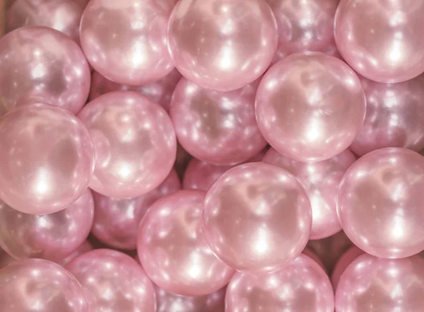 Cutout Texture Closeup Multiple Pink Shiny Pearls — Stock Photo, Image