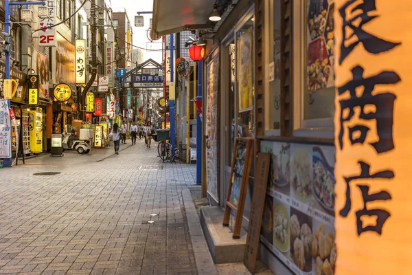 Токио Япония Августа 2018 Года Фонарь Голубые Металлические Входные Ворота — стоковое фото