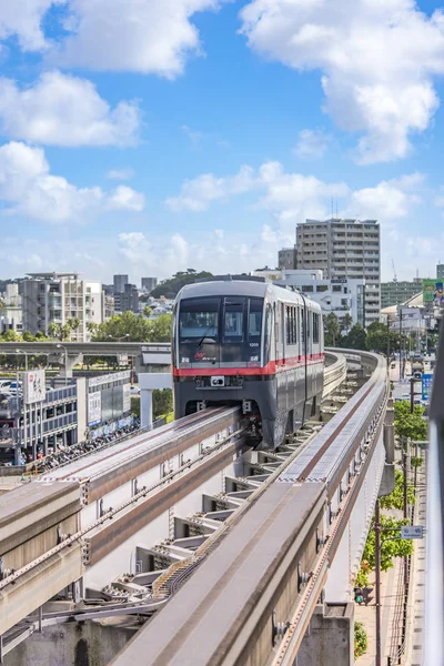 Monorail Ville Naha Sur Île Okinawa — Photo