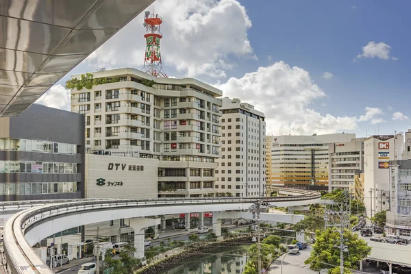 Monorriel Ciudad Naha Isla Okinawa — Foto de Stock