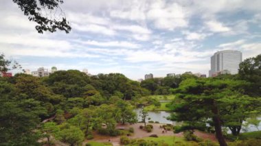 Japonya'da Tokyo'da Rikugien bahçesinin Video timelapse.