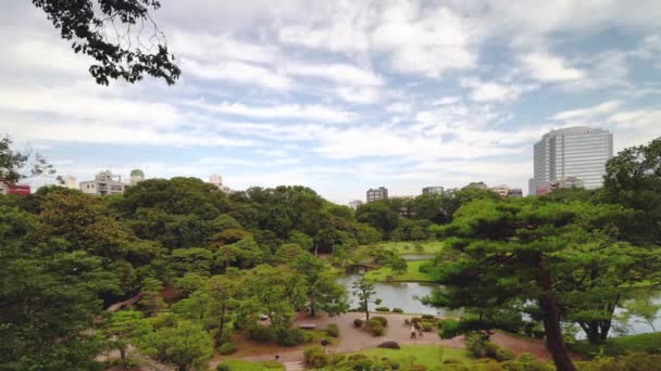 Clipa video a grădinii Rikugien din Tokyo, Japonia . — Videoclip de stoc