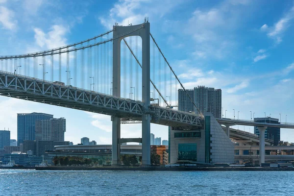 Nahaufnahme Auf Der Zweischichtigen Schnellstraße Der Hängebrücke Rainbow Bridge Der — Stockfoto