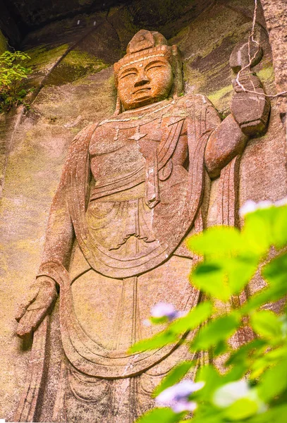 Vista Ángulo Bajo Imagen Gigante Relieve Del Japonés Hyaku Shaku — Foto de Stock