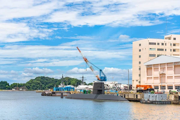 Yokosuka Japan July 2020 Wide Angle View Japanese Submarine Takashio — Stock Photo, Image