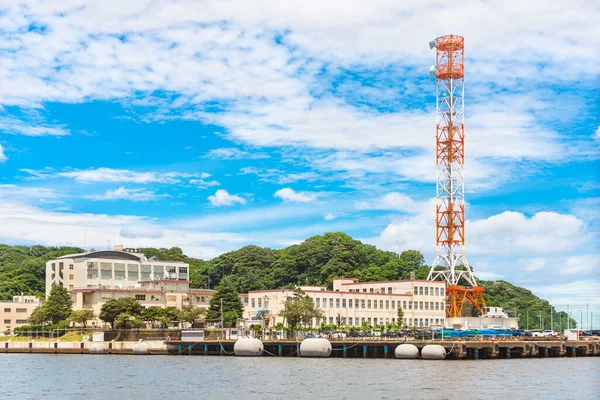Yokosuka Japón Julio 2020 Torre Señalización Muelle Fuerza Marítima Autodefensa — Foto de Stock